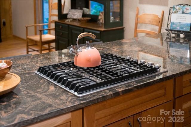 461 Sugar Hollow Rd, Fairview, NC 28730 - kitchen view of stainless steel gas cooktop
