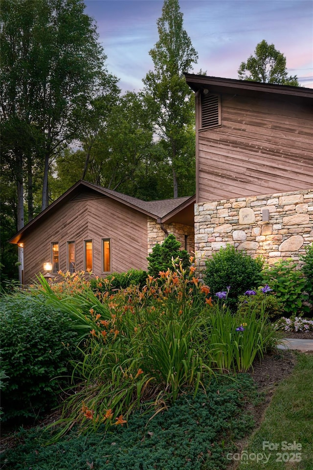 461 Sugar Hollow Rd, Fairview, NC 28730 - view of property exterior featuring stone siding