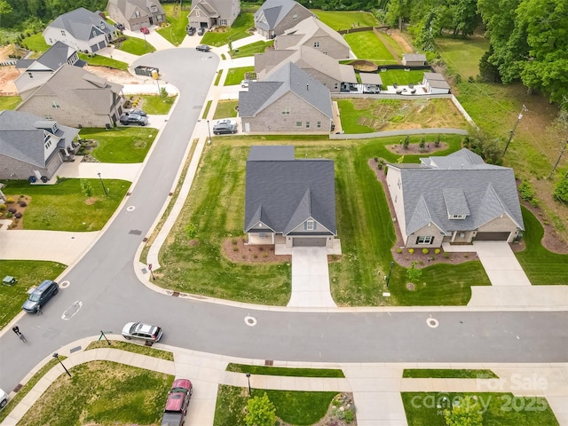 aerial view featuring a residential view