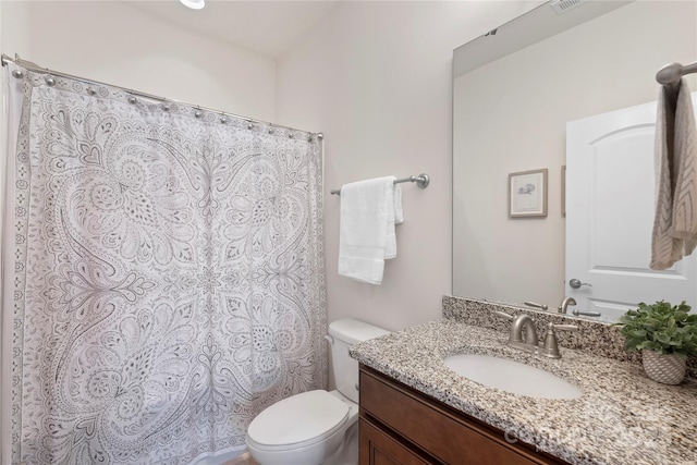 5422 Shannon Bell Ln, Charlotte, NC 28277 - full bath with vanity, toilet, and a shower with curtain