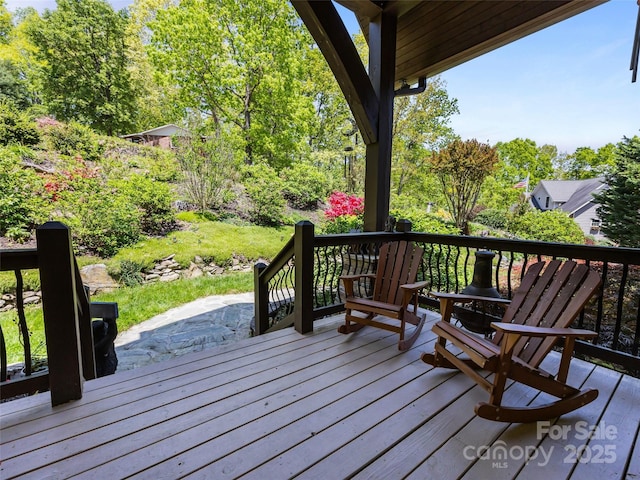 view of wooden deck