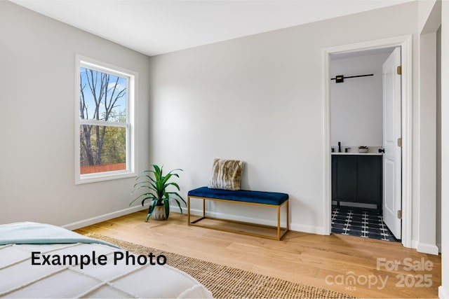 4 Chestnut Ridge Ave, Asheville, NC 28804 - bedroom with baseboards, connected bathroom, and wood finished floors