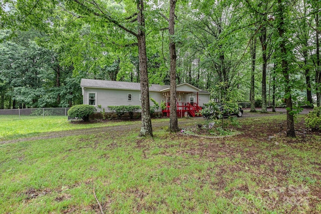 6804 Lineberger Rd, Denver, NC 28037 - view of yard with a wooden deck