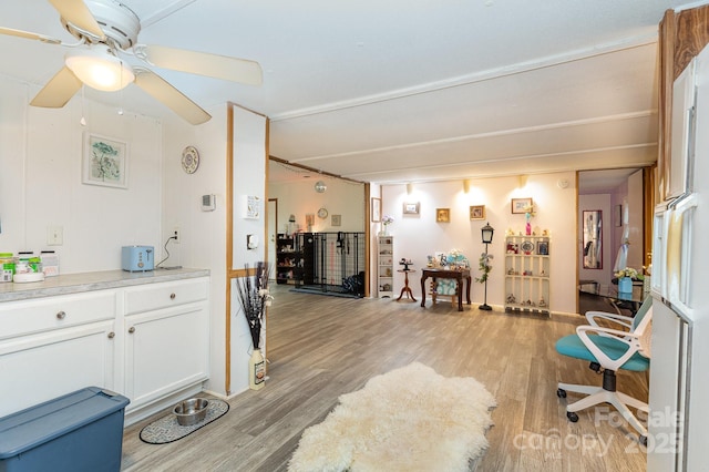 6804 Lineberger Rd, Denver, NC 28037 - living room featuring light wood-style flooring and ceiling fan