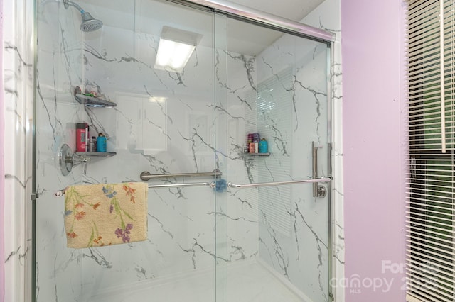6804 Lineberger Rd, Denver, NC 28037 - bathroom with a marble finish shower and a heating unit