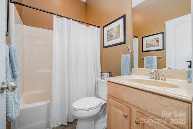 7730 Windsor Forest Pl, Harrisburg, NC 28075 - full bath with vanity, toilet, and shower / bath combination with curtain