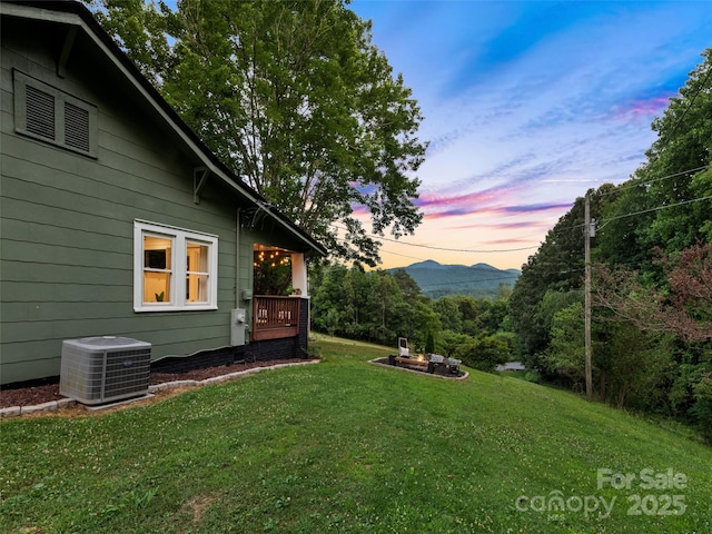 68 Piney Mountain Church Rd, Candler, NC 28715 - view of yard with central air condition unit