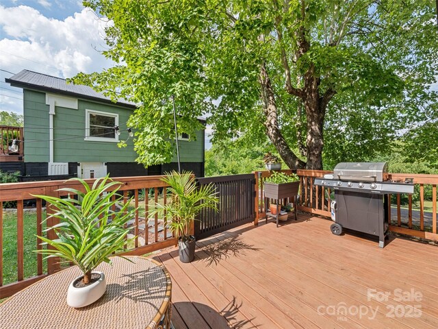 68 Piney Mountain Church Rd, Candler, NC 28715 - wooden deck featuring grilling area