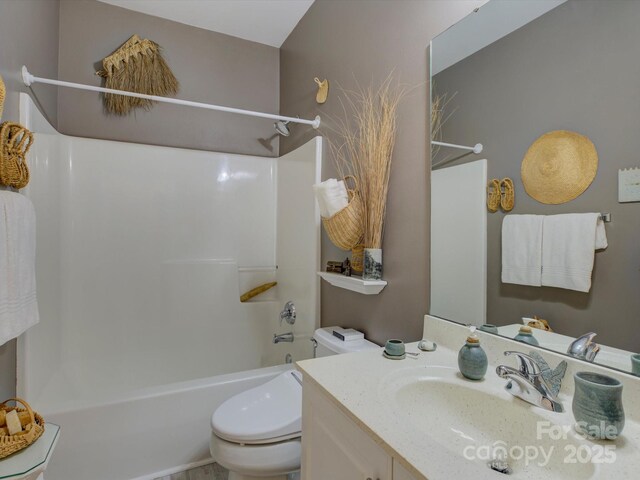 433 Linsbury Ct, Gastonia, NC 28056 - bathroom with vanity, shower / bathing tub combination, and toilet