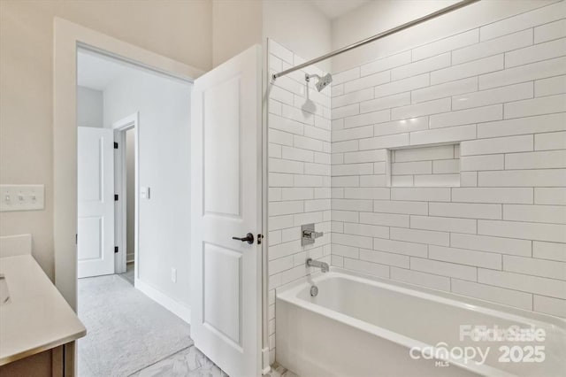 842 Van Every St, Charlotte, NC 28205 - full bathroom with vanity and bathing tub / shower combination