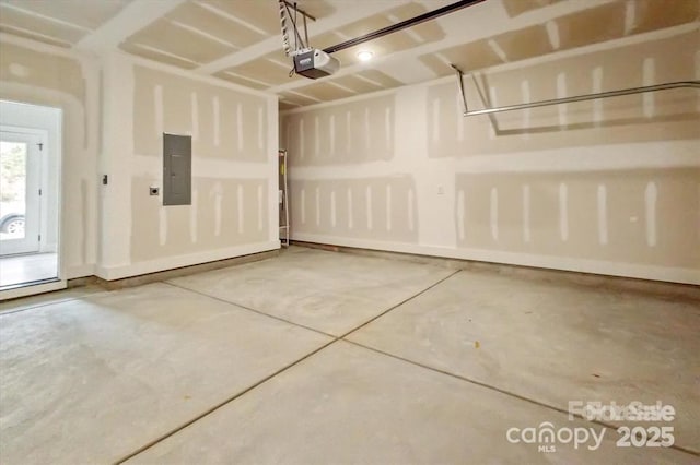 842 Van Every St, Charlotte, NC 28205 - garage with a garage door opener and electric panel