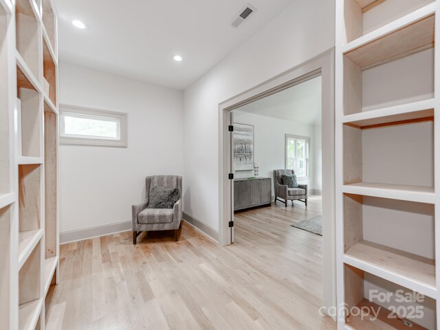 3501 Providence Rd, Charlotte, NC 28211 - sitting room with wood finished floors, recessed lighting, and baseboards