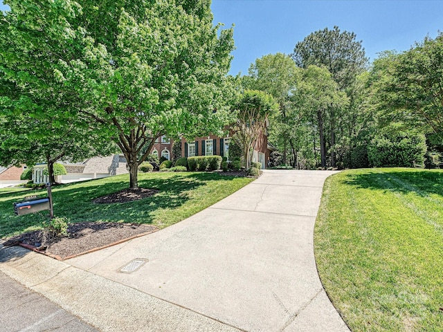 16511 Bridgehampton Club Dr, Charlotte, NC 28277 - obstructed view of property featuring driveway and a front lawn