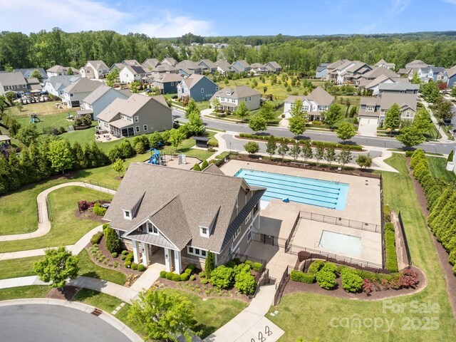bird's eye view featuring a residential view