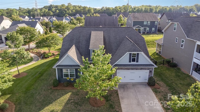 birds eye view of property featuring a residential view