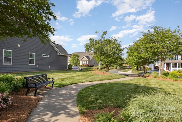view of community with a yard