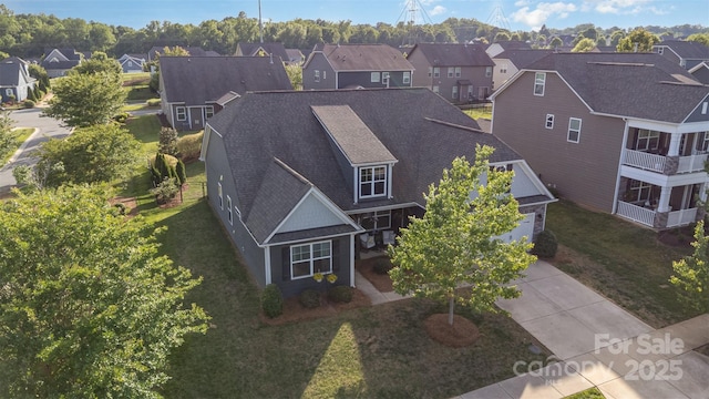 aerial view featuring a residential view