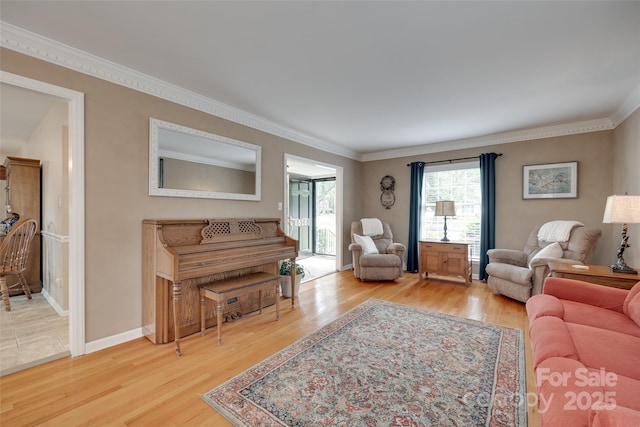 8525 Castlekeep Rd Unit 26, Charlotte, NC 28226 - living area with wood finished floors, ornamental molding, and baseboards