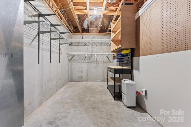 view of storage area