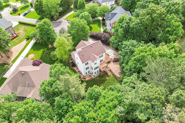 bird's eye view with a residential view