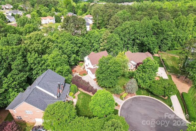 bird's eye view with a residential view
