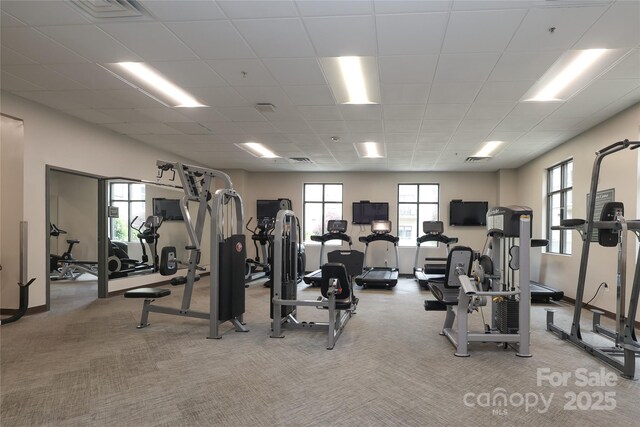 721 Governor Morrison St Unit 520, Charlotte, NC 28211 - workout area featuring carpet floors