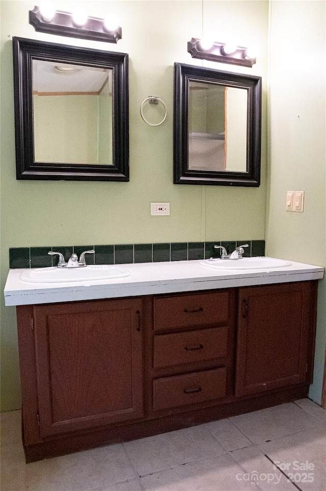 2844 Jamestown Rd Unit 2, Morganton, NC 28655 - full bathroom with double vanity and tile patterned floors