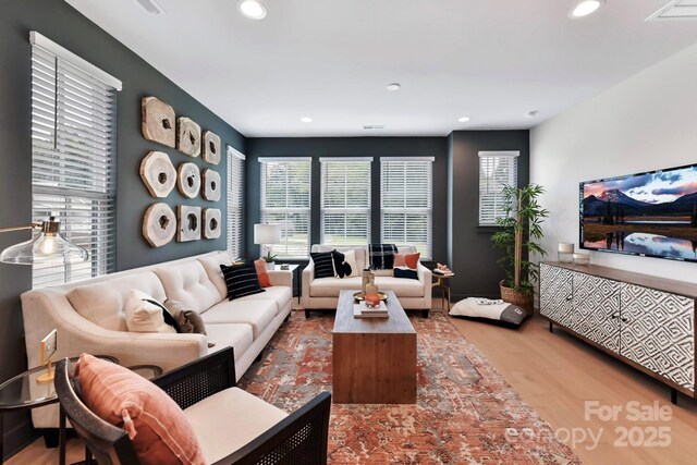 316 S Turner Ave Unit 11, Charlotte, NC 28208 - living room featuring plenty of natural light, recessed lighting, and wood finished floors