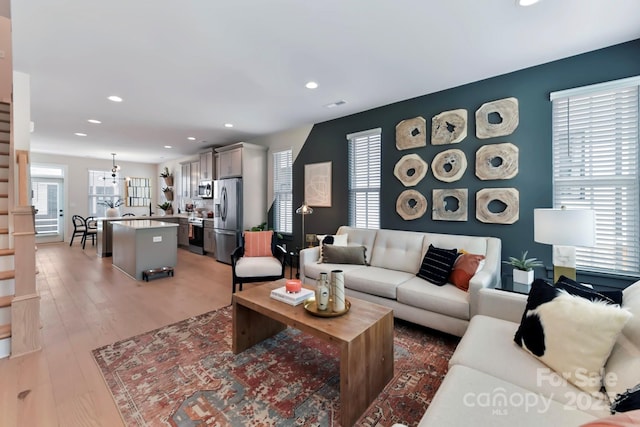 316 S Turner Ave Unit 11, Charlotte, NC 28208 - living area with light wood-type flooring and recessed lighting