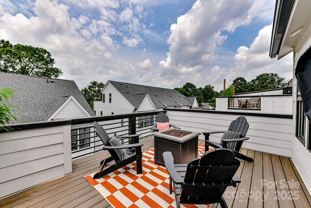 316 S Turner Ave Unit 11, Charlotte, NC 28208 - deck with an outdoor fire pit