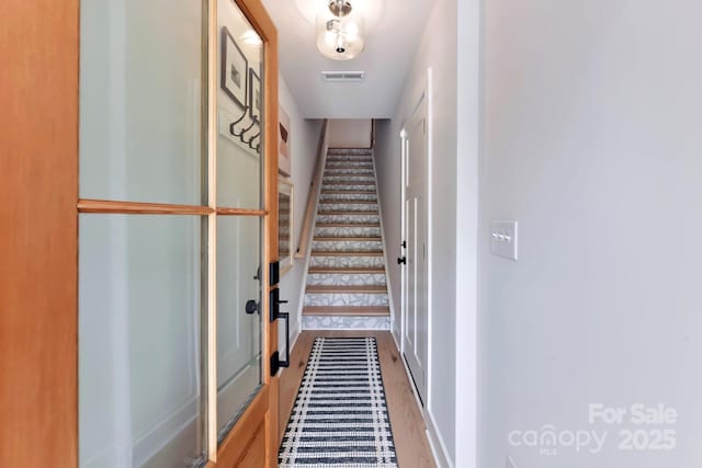 316 S Turner Ave Unit 11, Charlotte, NC 28208 - interior space featuring stairway, wood finished floors, and visible vents