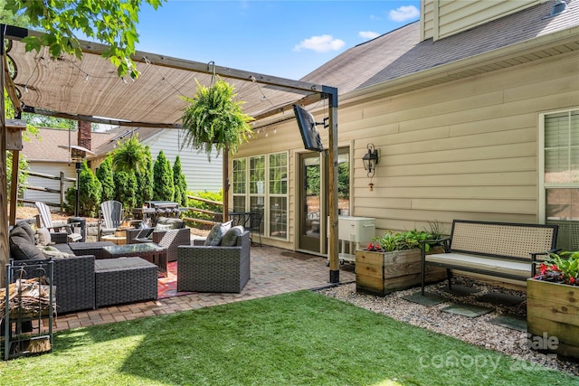 view of patio / terrace featuring outdoor lounge area