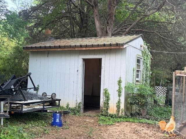 view of shed