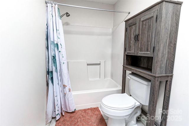 174 Perrin Dr, Mooresville, NC 28117 - bathroom with toilet and shower / tub combo with curtain