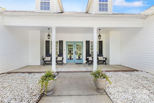 1728 Privette Rd, Matthews, NC 28105 - entrance to property with french doors and a porch