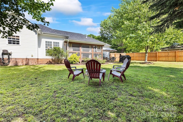 1728 Privette Rd, Matthews, NC 28105 - view of yard featuring a sunroom