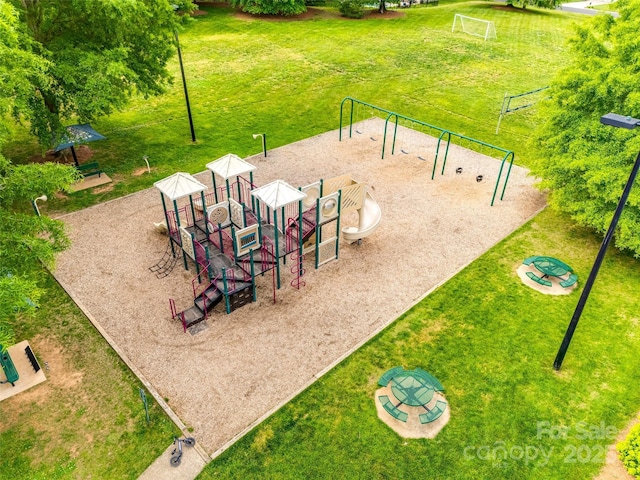 view of community featuring playground community
