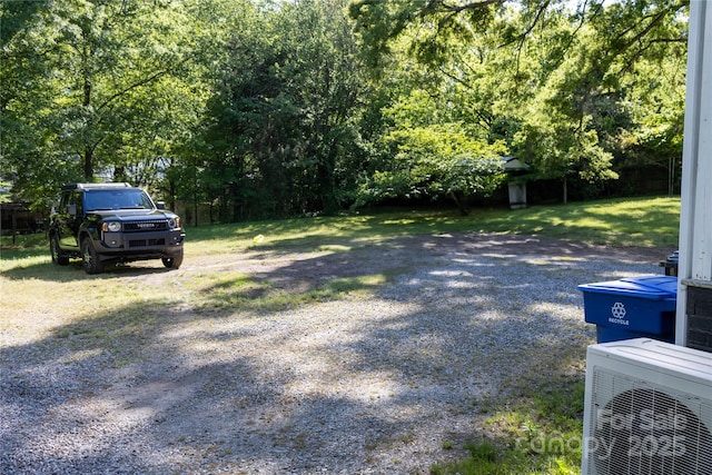 view of yard with ac unit
