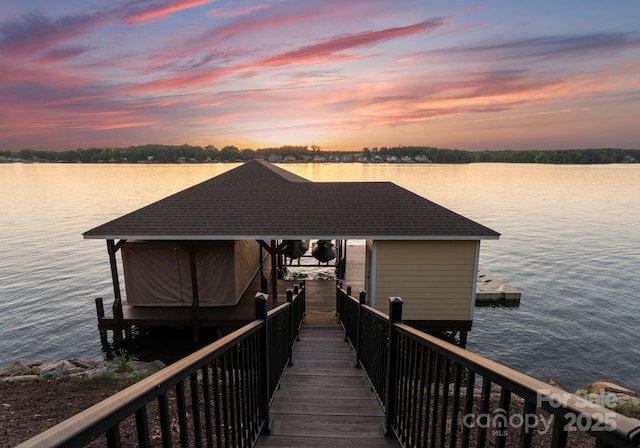 249 Landing Trl, Mount Gilead, NC 27306 - dock area featuring a water view