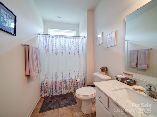 6266 Swanport Rd, Lancaster, SC 29720 - full bathroom featuring toilet, a shower with shower curtain, and vanity