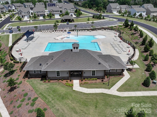 6266 Swanport Rd, Lancaster, SC 29720 - aerial view of residential area featuring a pool area