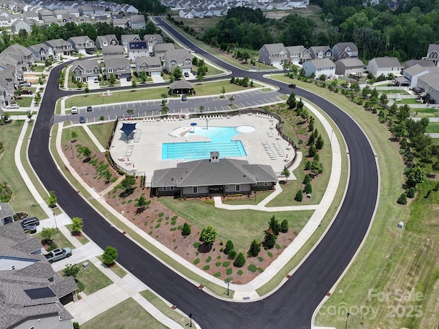 6266 Swanport Rd, Lancaster, SC 29720 - aerial view of property and surrounding area featuring a pool area and nearby suburban area