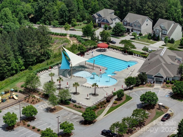 6266 Swanport Rd, Lancaster, SC 29720 - drone / aerial view of a pool area