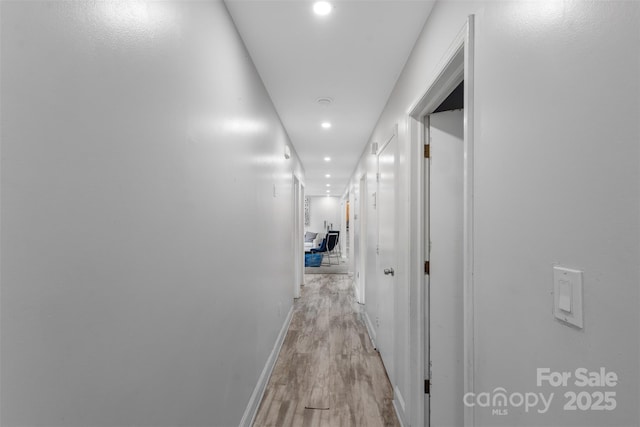 213 Lakeview Dr, Harrisburg, NC 28075 - corridor with light wood-style flooring, recessed lighting, and baseboards