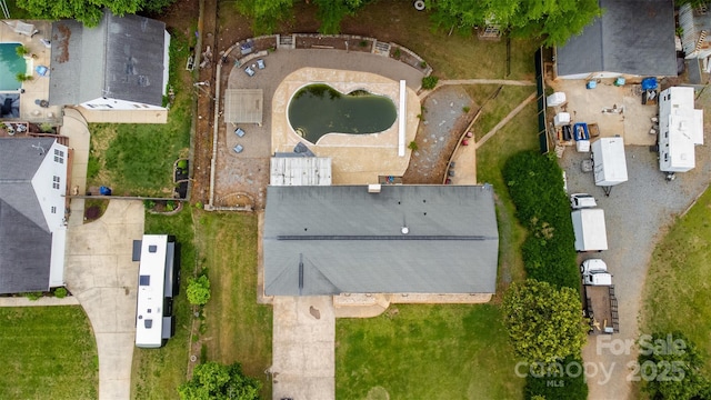 213 Lakeview Dr, Harrisburg, NC 28075 - drone / aerial view of a pool
