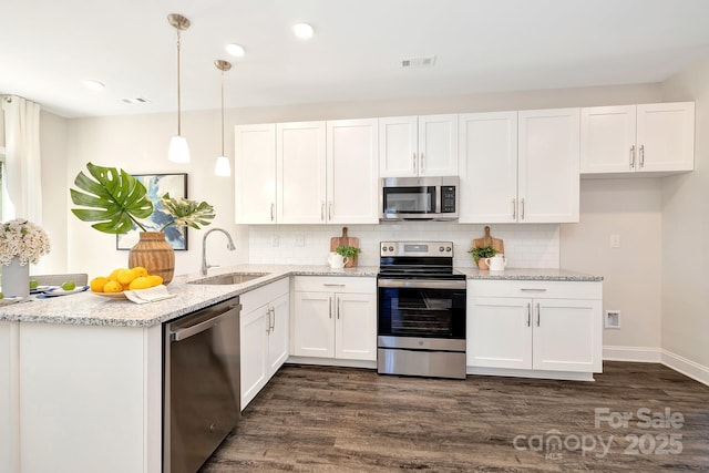 514 Rich St, Rock Hill, SC 29730 - kitchen with a sink, appliances with stainless steel finishes, and white cabinets