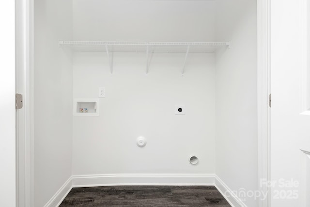 514 Rich St, Rock Hill, SC 29730 - laundry room featuring laundry area, dark wood finished floors, electric dryer hookup, washer hookup, and hookup for a gas dryer
