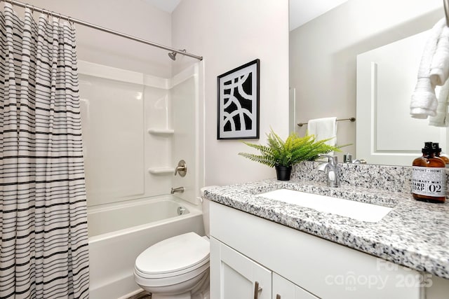 514 Rich St, Rock Hill, SC 29730 - full bathroom with vanity, shower / tub combo, and toilet
