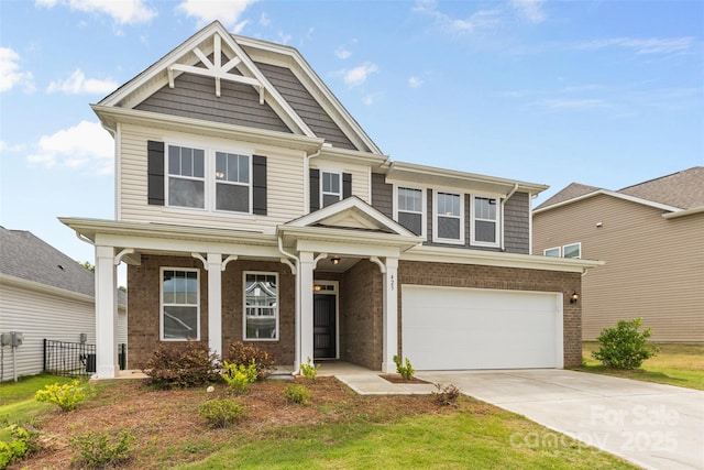 423 Shallowford Dr, Rock Hill, SC 29732 - craftsman inspired home featuring concrete driveway, a garage, and brick siding