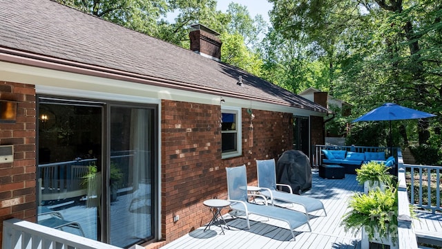 701 5th Ave NE, Conover, NC 28613 - deck featuring an outdoor hangout area